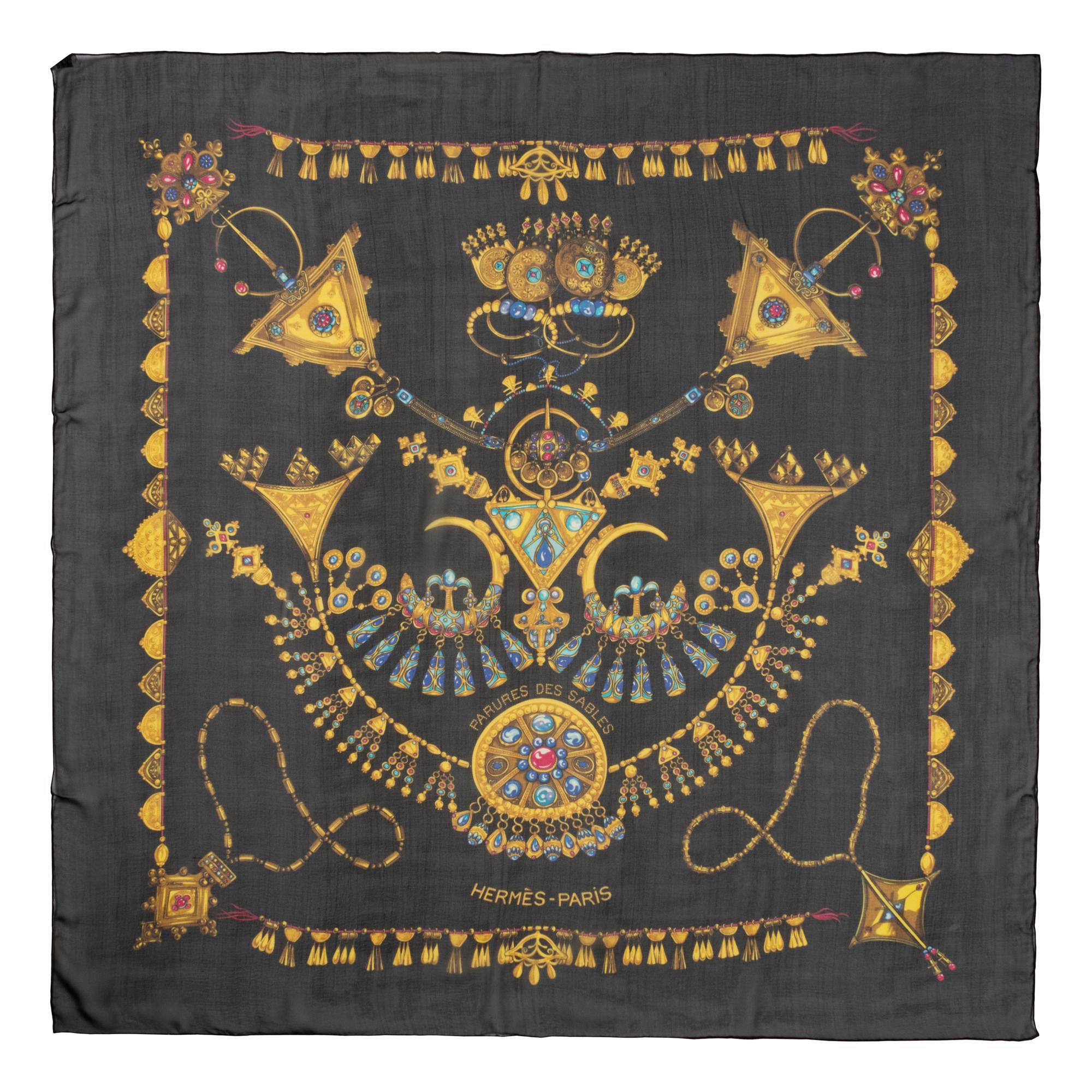 Three Hermès 90cm Silk Chiffon Scarves