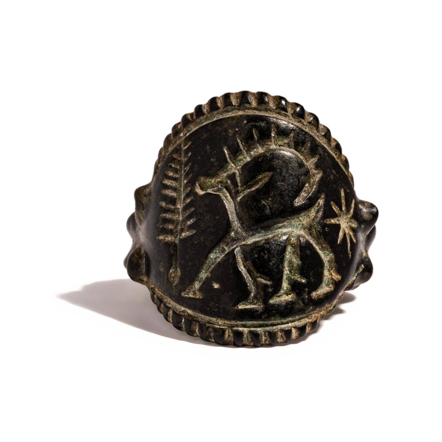 A Luristan Bronze Signet Ring