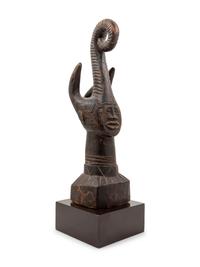 An Igbo Style Carved Wood Sculpture