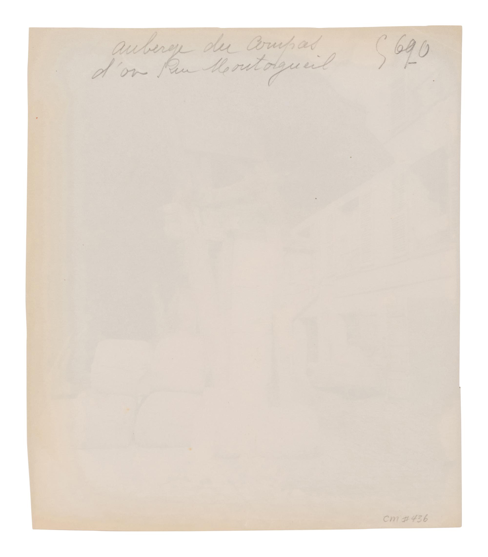 A group of five photographs ( Auberge du Compas d'Or, rue Montorgueil; Façade Saint-Lazare, faubourg Saint-Denis 107; Folie Thoinard, 9 rue Coq-Héron; Hôtel d'Imbercourt, 15 rue de l'Universite; Hôtel de Vendôme, rue Béranger 3 )