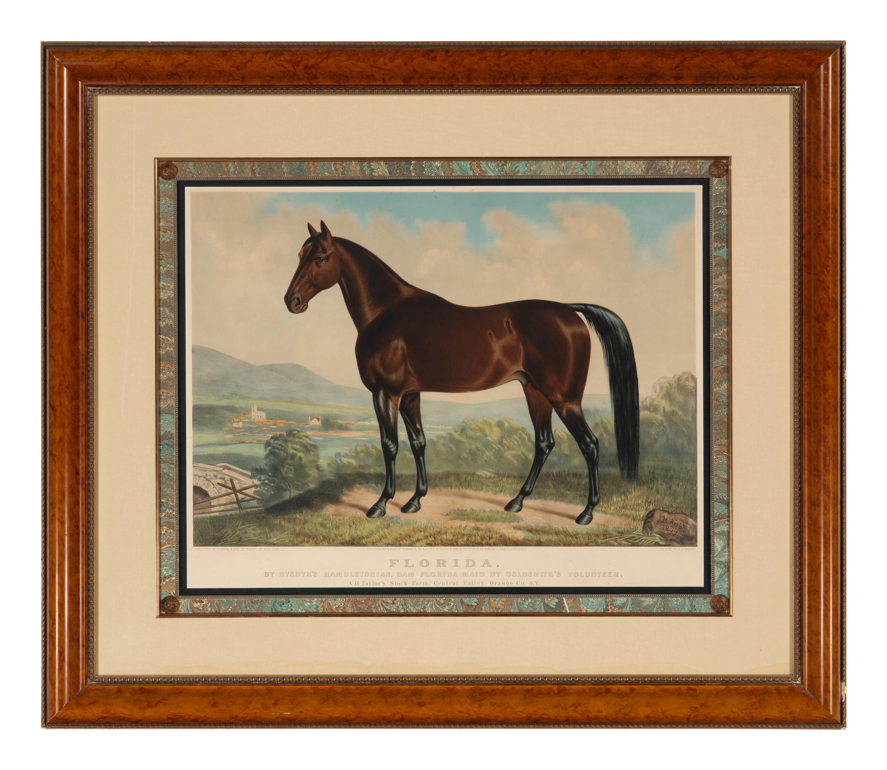Currier and Ives, publishers. -- After J.H. Wright Florida, by Rysdyk's Hambletonian. Dam Florida Maid by Goldsmith's Volunteer. 1877. (G.2209)