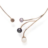 ARMANDO PEREZ, YELLOW GOLD, CULTURED PEARL AND DIAMOND COLLAR NECKLACE