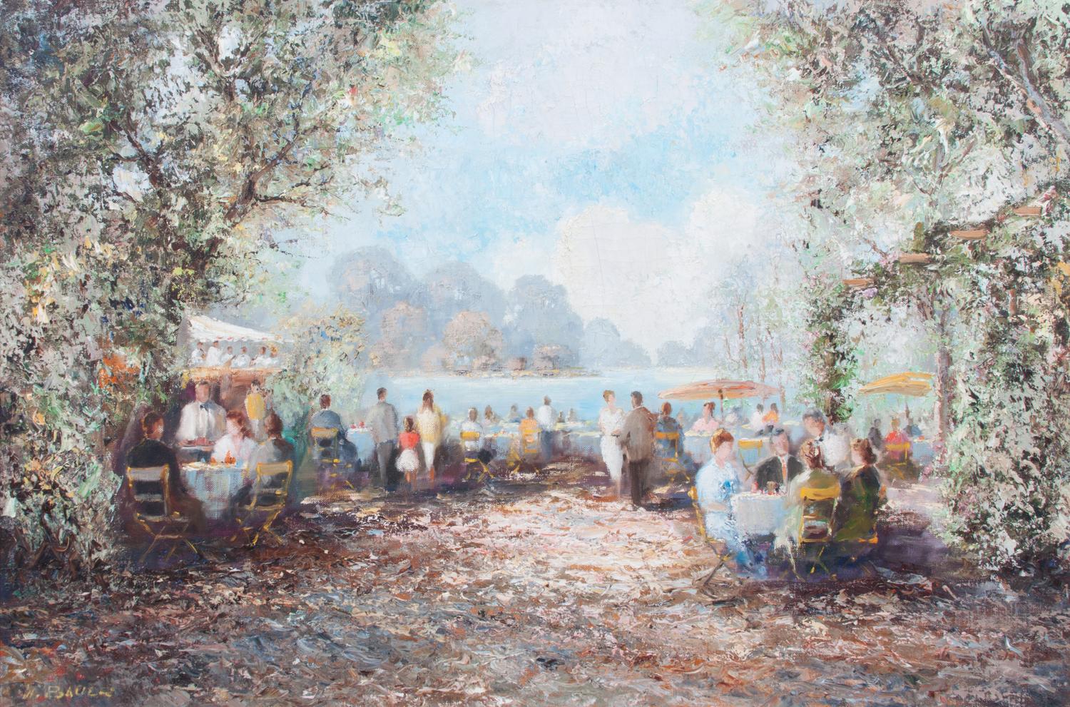 Willi Bauer, (German, b. 1923), Outdoor Cafe
