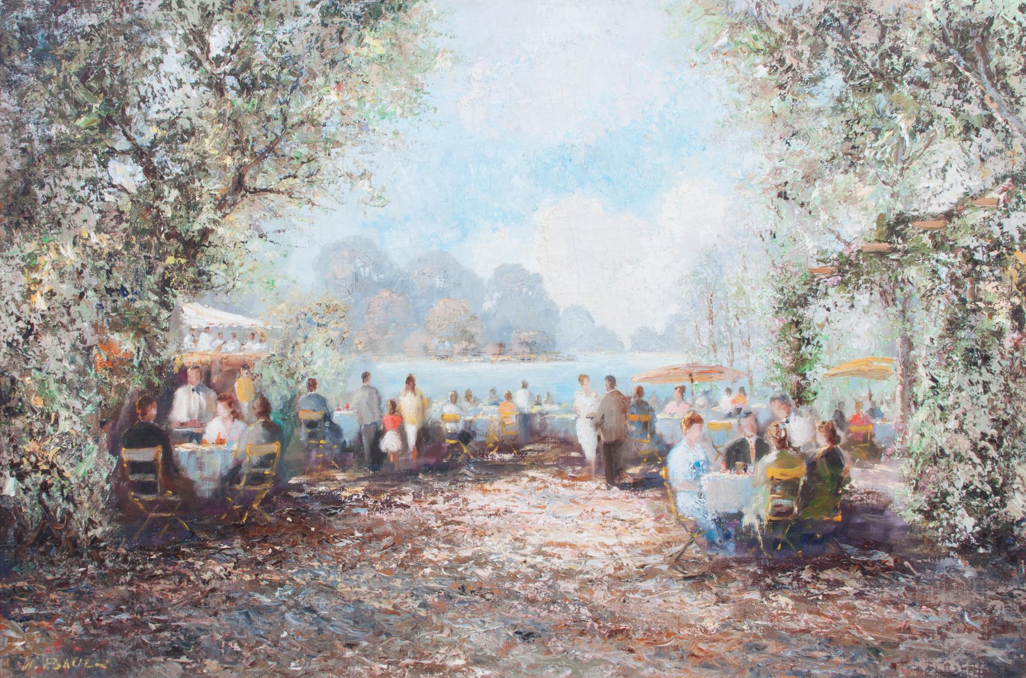 Willi Bauer, (German, b. 1923), Outdoor Cafe