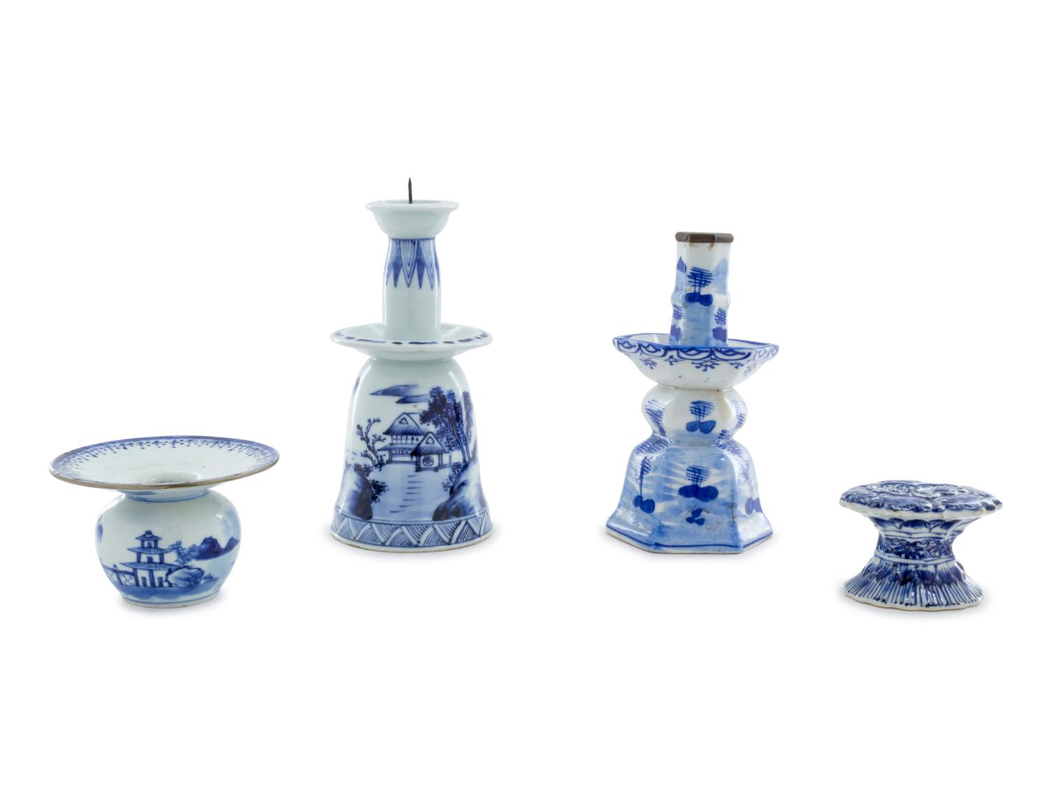 Four Chinese Export Porcelain Table Articles