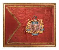 [CIVIL WAR]. Silk standard identified to the 1st Massachusetts Light Battery. Ca mid-to-late 1860s.