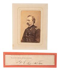 CUSTER, George A. (1839-1876). A group of 3 items, incl. photographs and cut signature ("G.A. Custer").