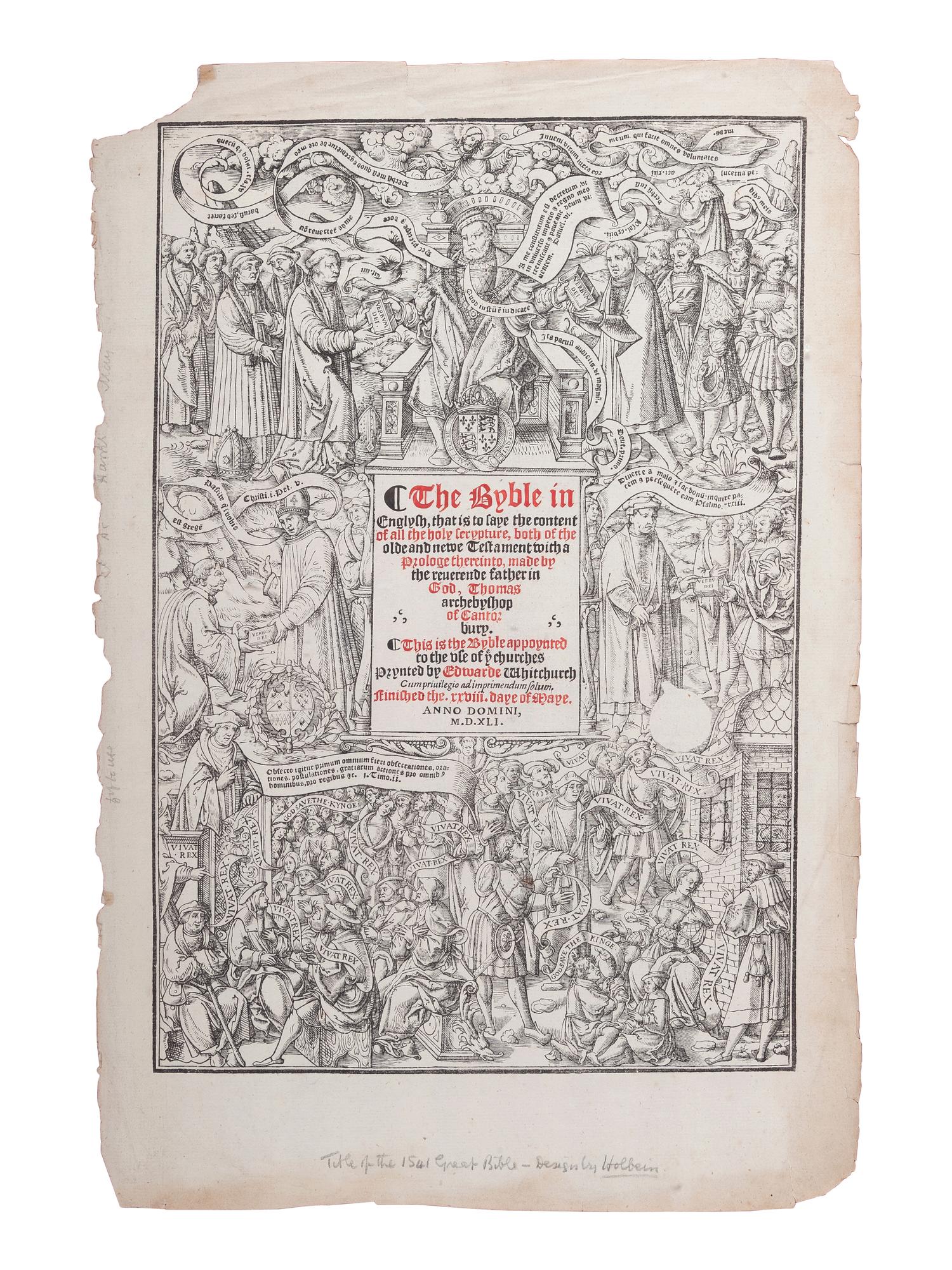[BIBLE LEAVES - ENGLISH - 16TH CENTURY]. A group of 9 Bible leaves in English, comprising: