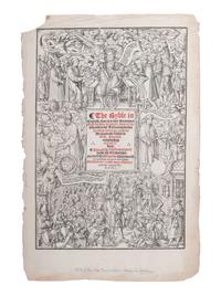 [BIBLE LEAVES - ENGLISH - 16TH CENTURY]. A group of 9 Bible leaves in English, comprising: