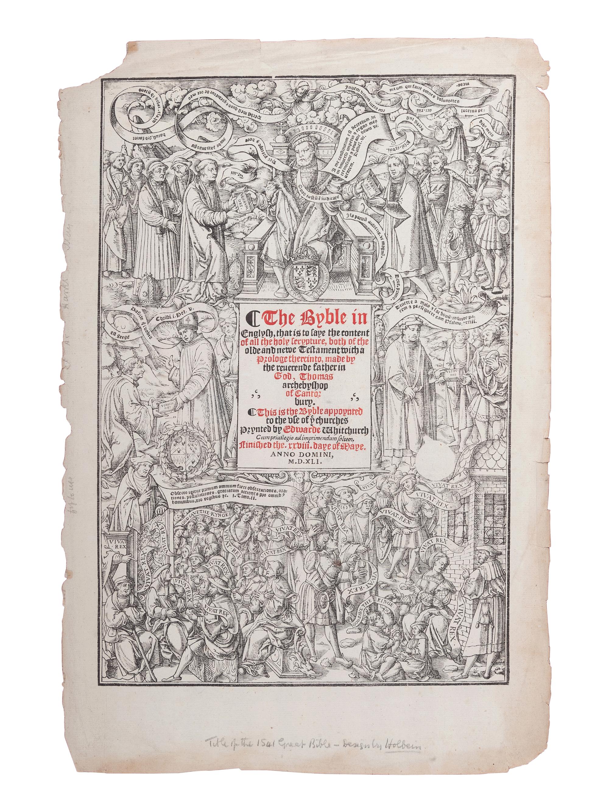 [BIBLE LEAVES - ENGLISH - 16TH CENTURY]. A group of 9 Bible leaves in English, comprising: