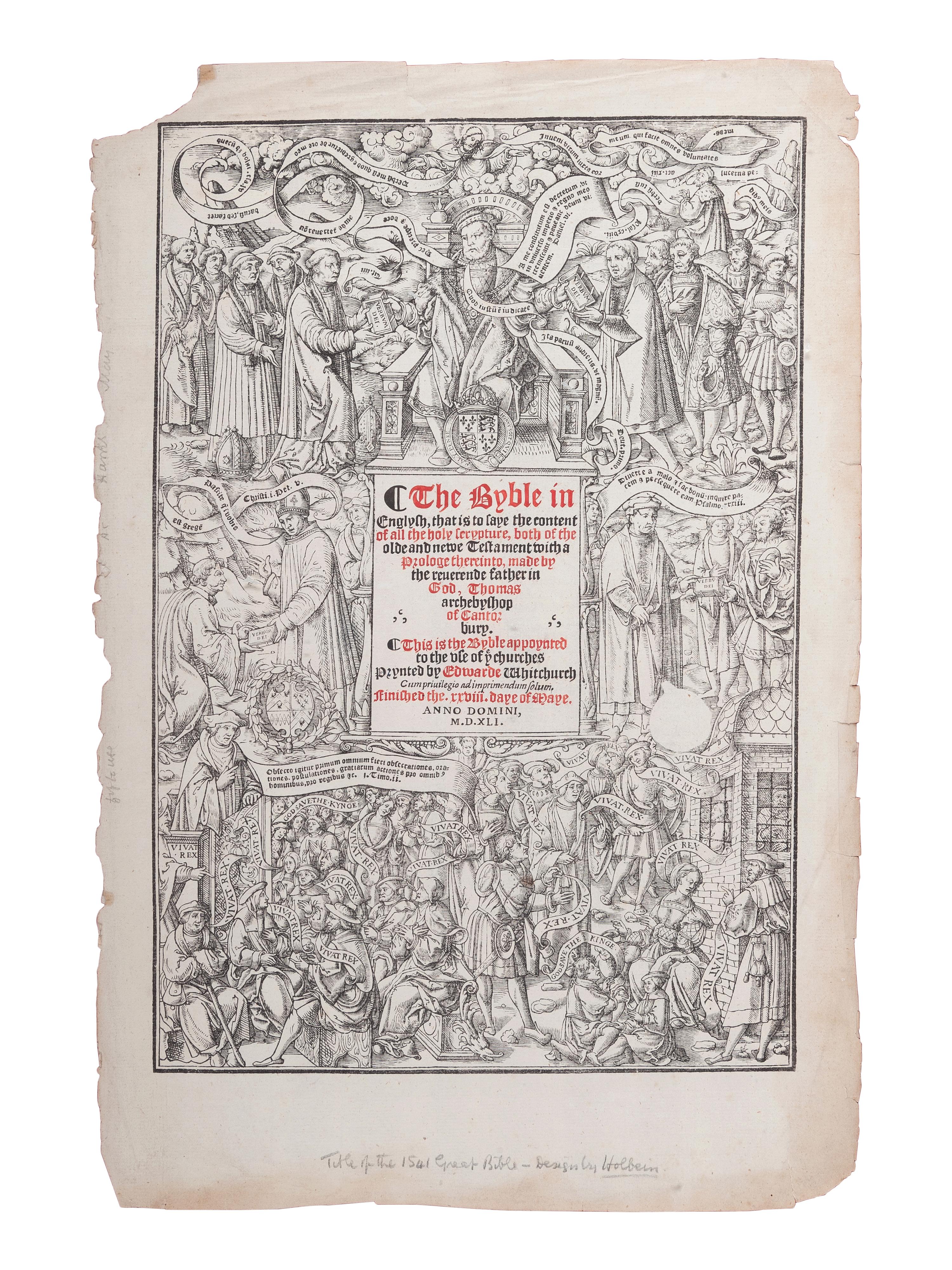 [BIBLE LEAVES - ENGLISH - 16TH CENTURY]. A group of 9 Bible leaves in English, comprising:
