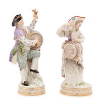 Two Meissen Porcelain Figures