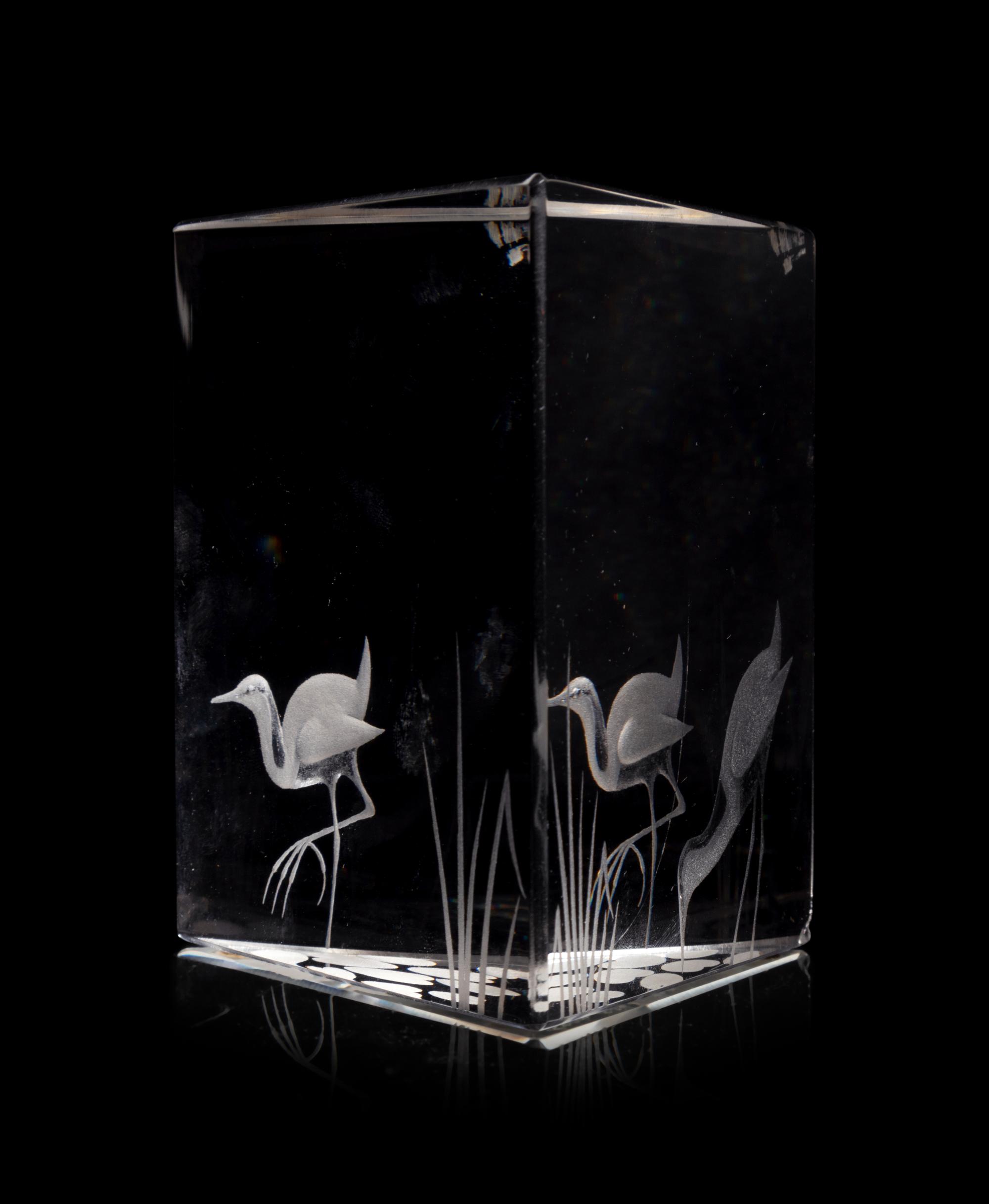 A Kosta Intaglio-Cut Glass Ornament