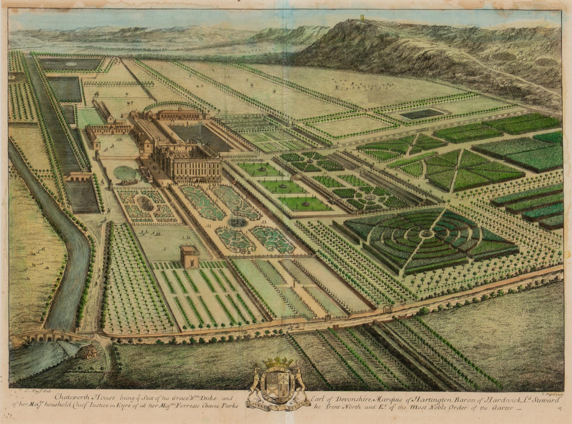 A Set of Eight Hand-Colored Engravings