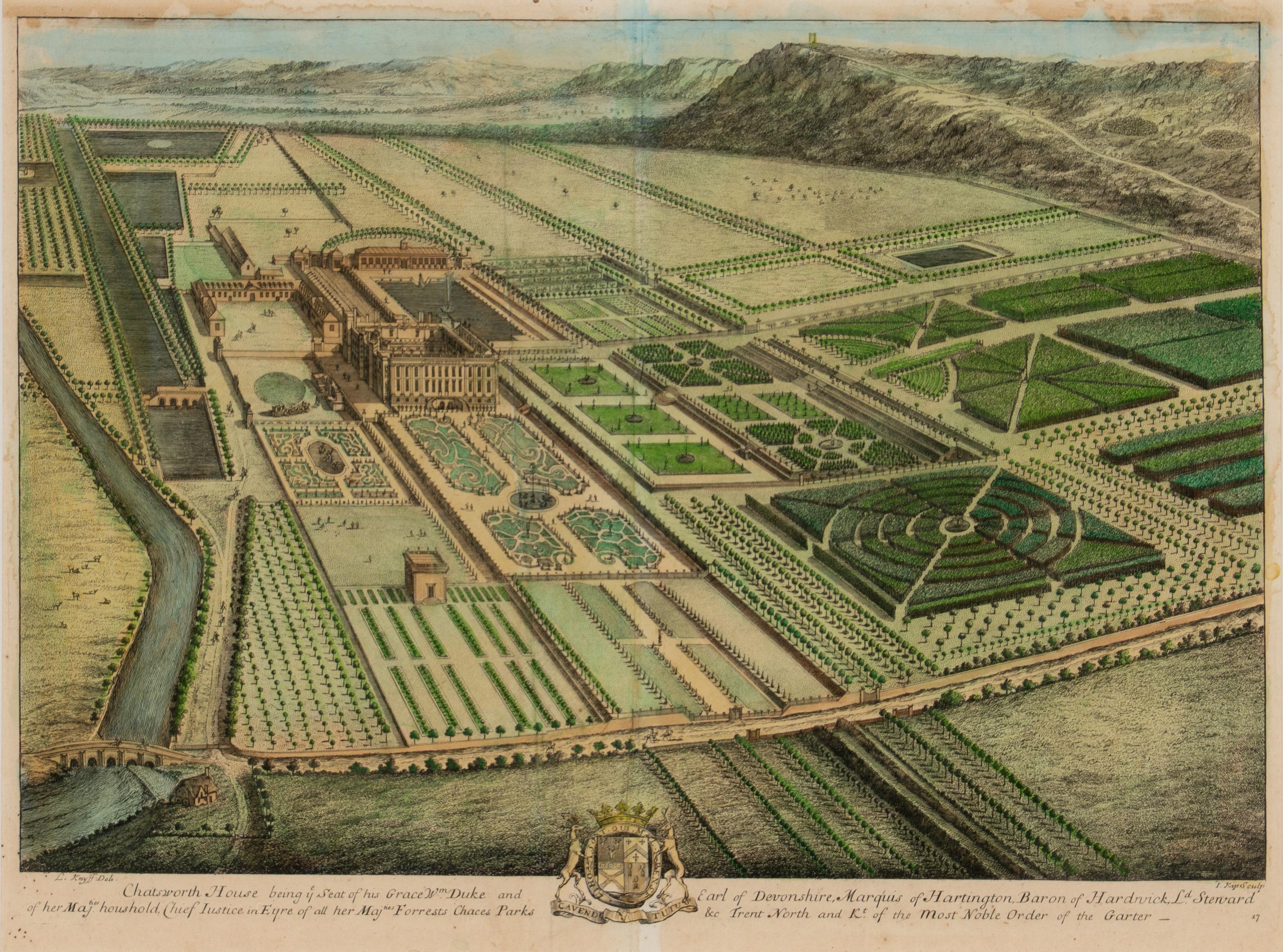 A Set of Eight Hand-Colored Engravings