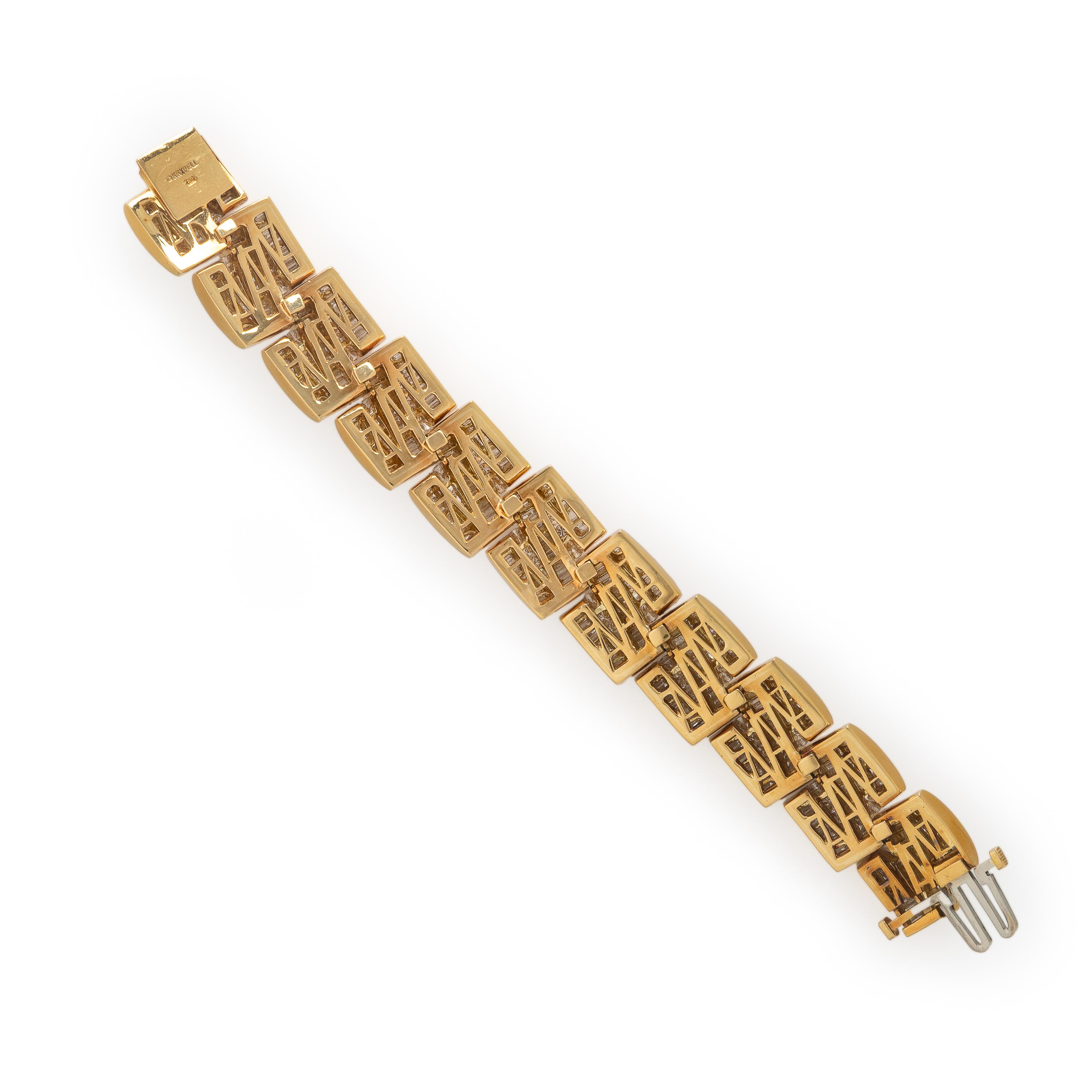 Charles Krypell, Diamond and Yellow Gold Bracelet