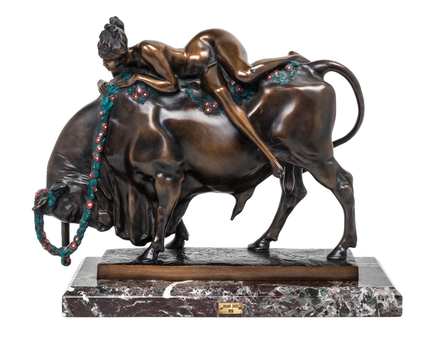 Bruno Zach, (Austrian, 1891-1945), Europa and the Bull, 1928