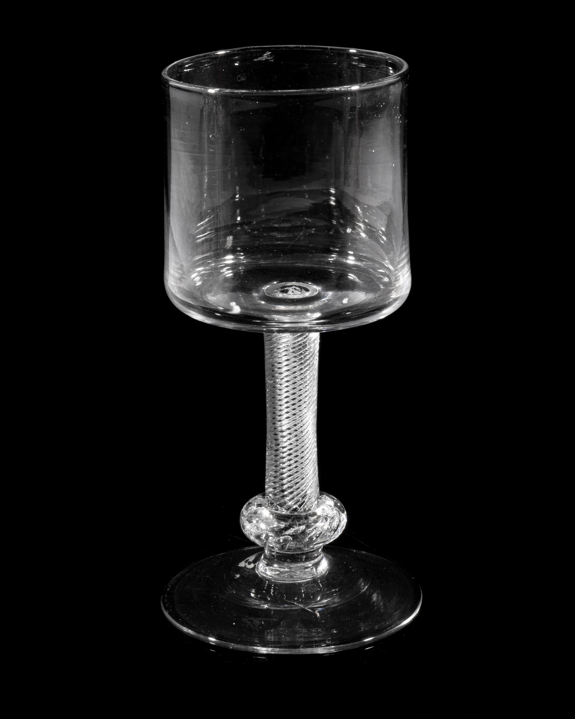 A Large English Air Twist Rummer