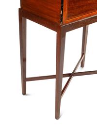 A Swiss Marquetry ‘Bells in Sight’ Cylinder Music Box on Stand