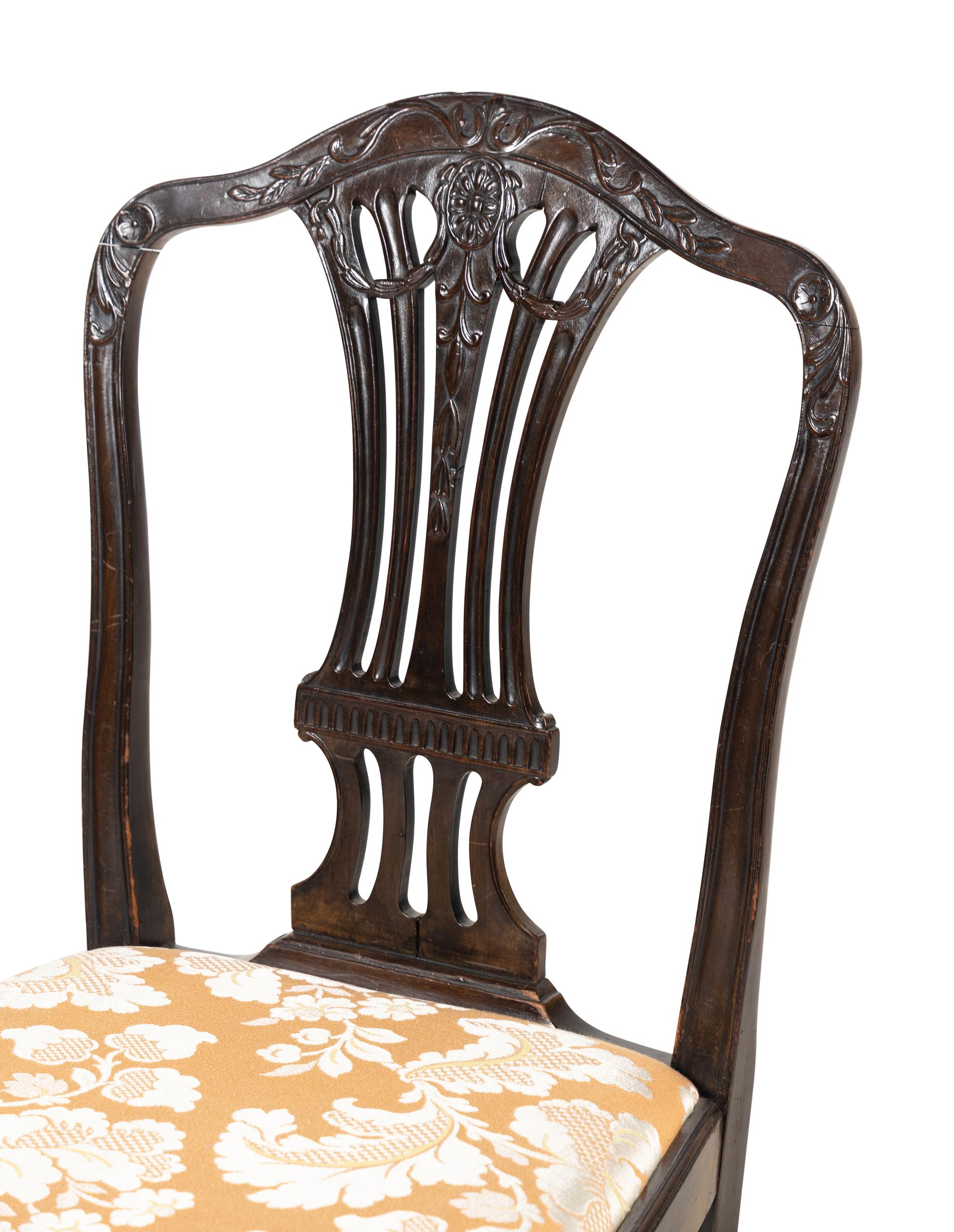 A Pair of George III Style Mahogany Side Chairs