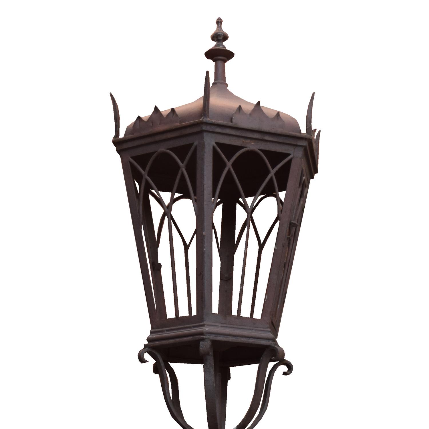 A Pair of Argentine Wrought Iron Torchieres 21" W x 21" D x 117" H — Argentina, Circa 1930