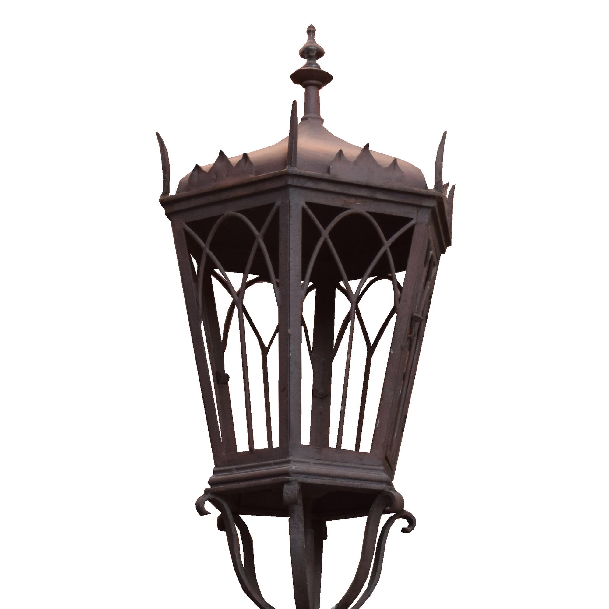 A Pair of Argentine Wrought Iron Torchieres 21" W x 21" D x 117" H — Argentina, Circa 1930