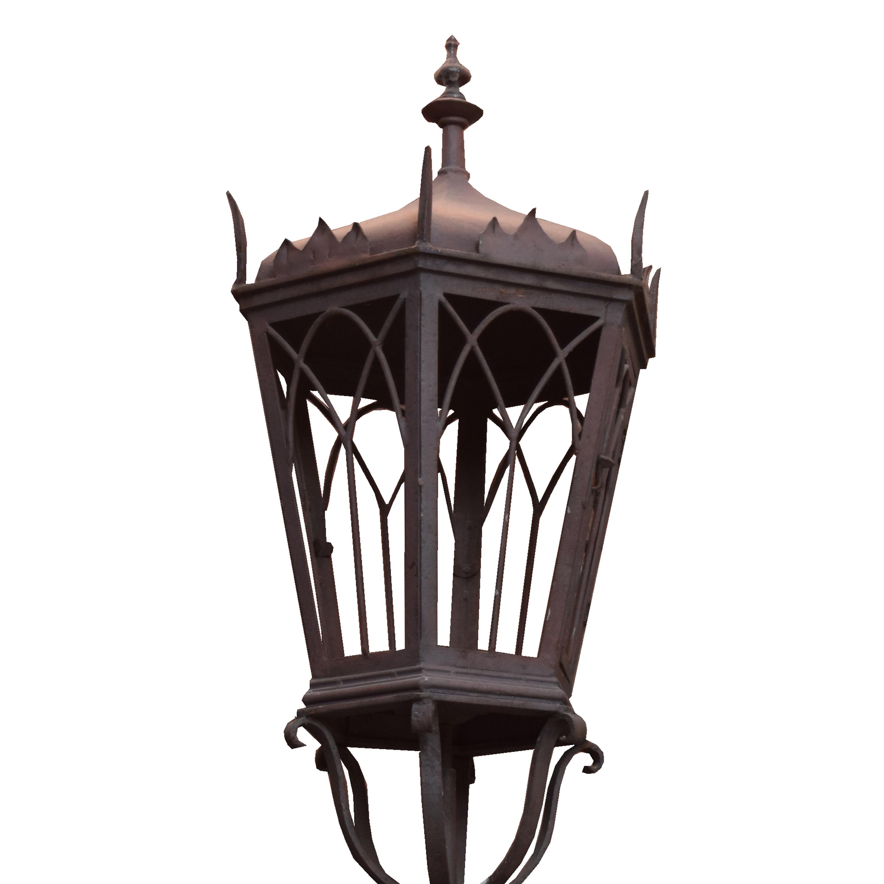 A Pair of Argentine Wrought Iron Torchieres 21" W x 21" D x 117" H — Argentina, Circa 1930