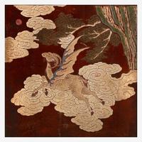 A Chinese carved twelve-panel "Coromandel" folding screen 17th/18th Century