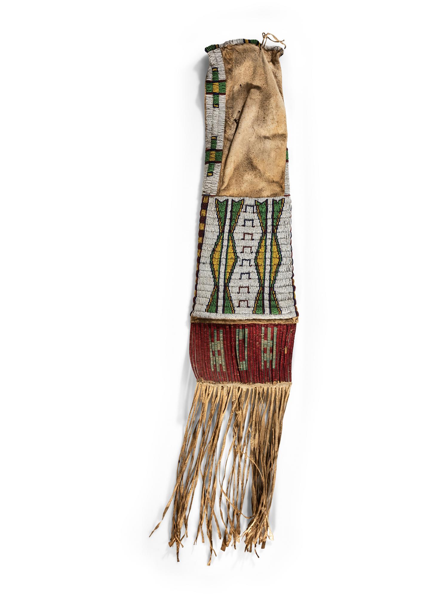 Large Sioux Beaded Tobacco Bag