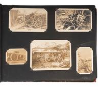 [WORLD WARS]. Archive featuring WWI photo album with scarce photographs from the Russian front.