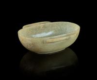 A Carved Celadon Jade Ear Cup