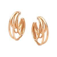 DE GRISOGONO, ROSE GOLD 'ALLEGRA' HOOP EARCLIPS