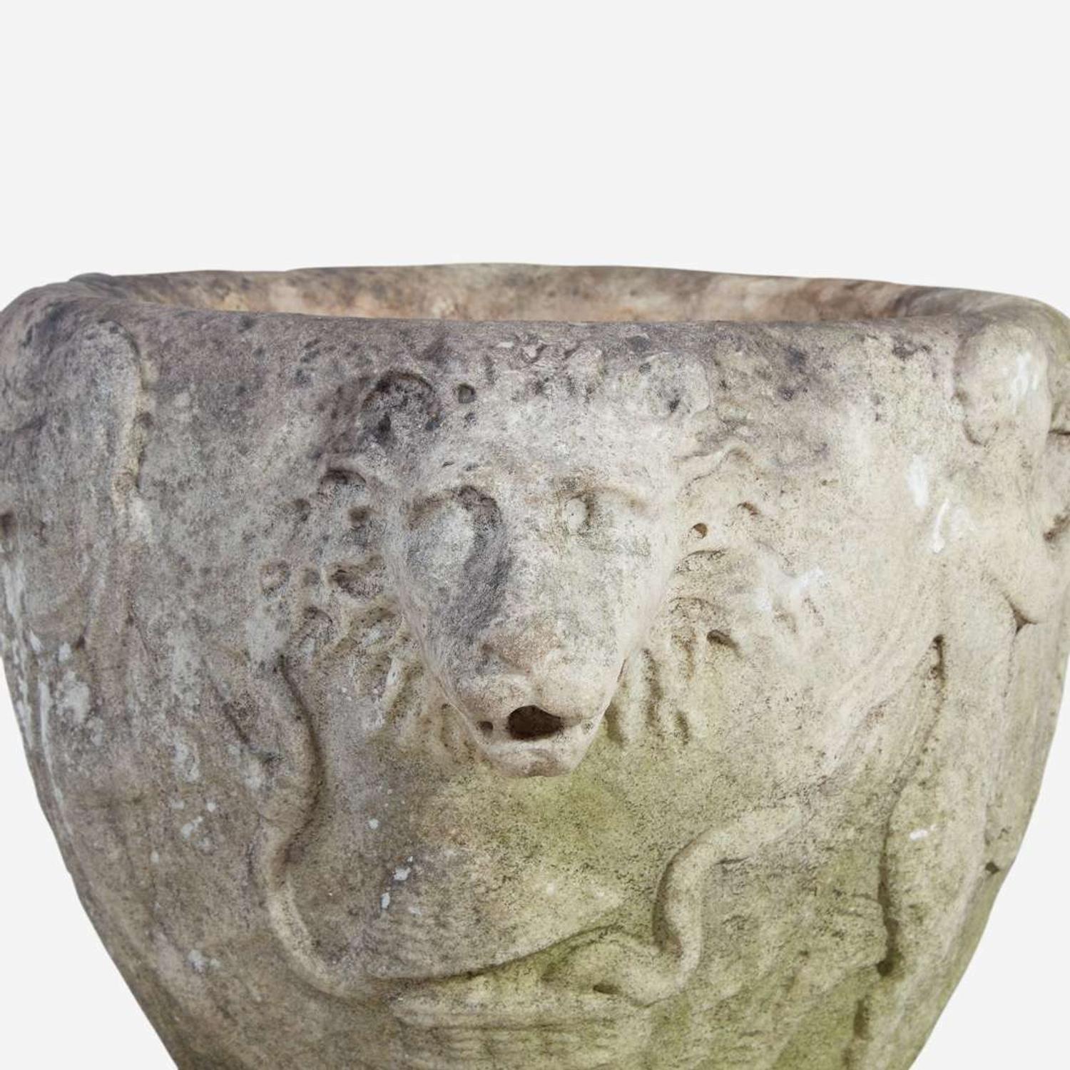 A Pair of Carved Stone Garden Urns Italian, likely 16th century