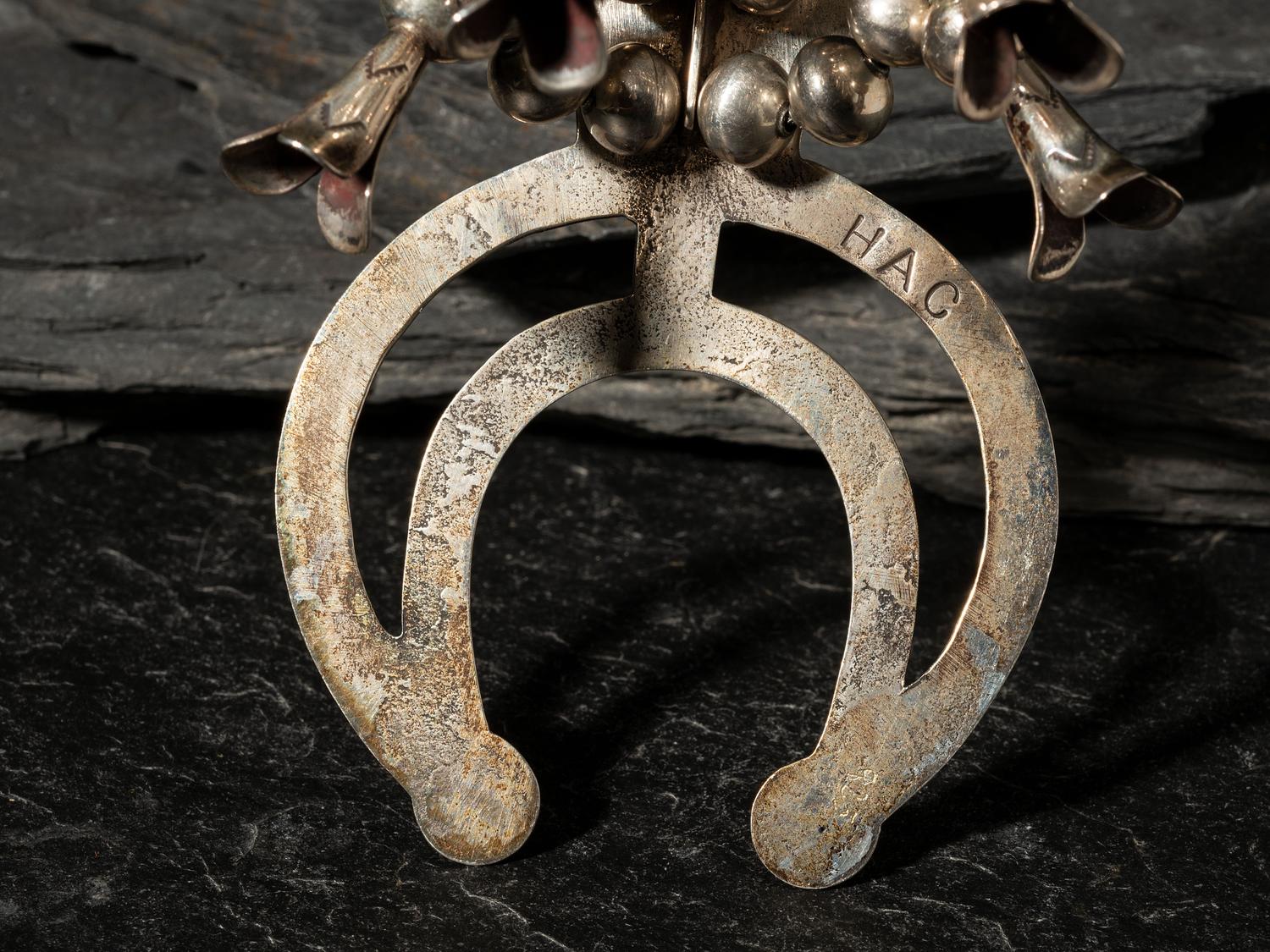 Navajo Silver Squash Blossom Necklace