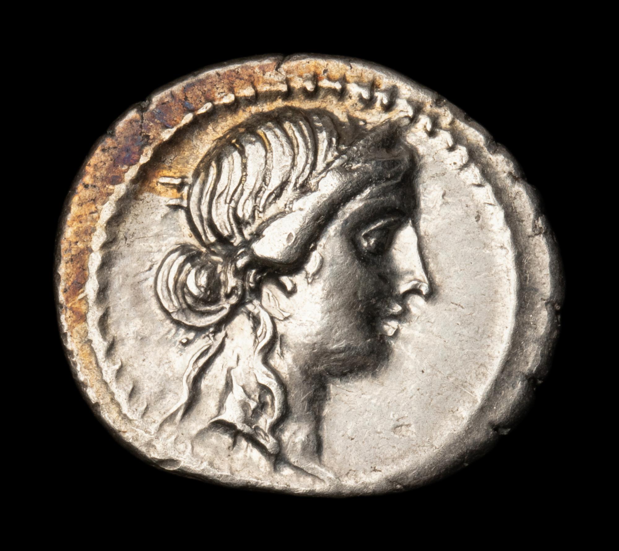 [ANCIENT] ROMAN REPUBLIC. Julius Caesar (c. 47-46 BC). Ar Denarius (Africa Mint, 3.9g)