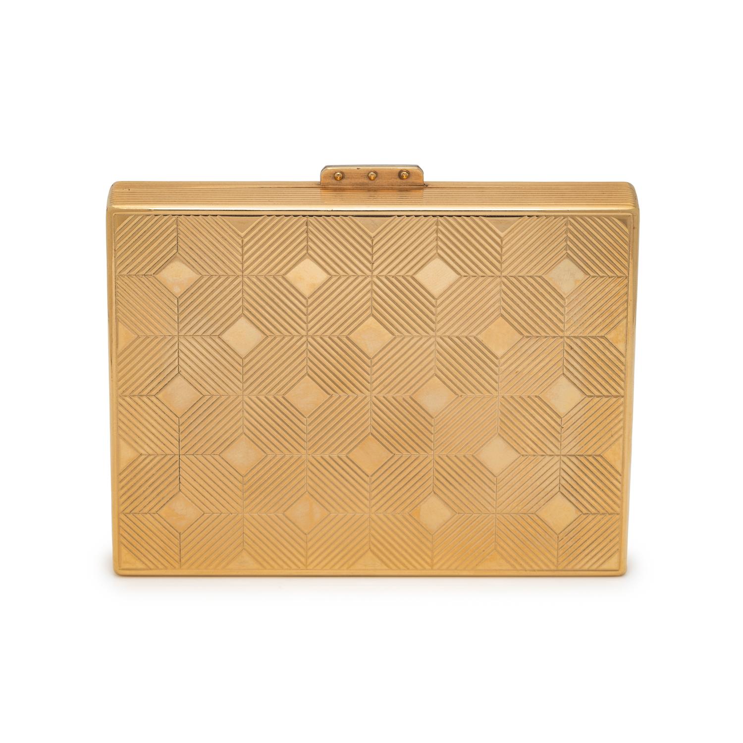CARTIER, RETRO, YELLOW GOLD COMPACT
