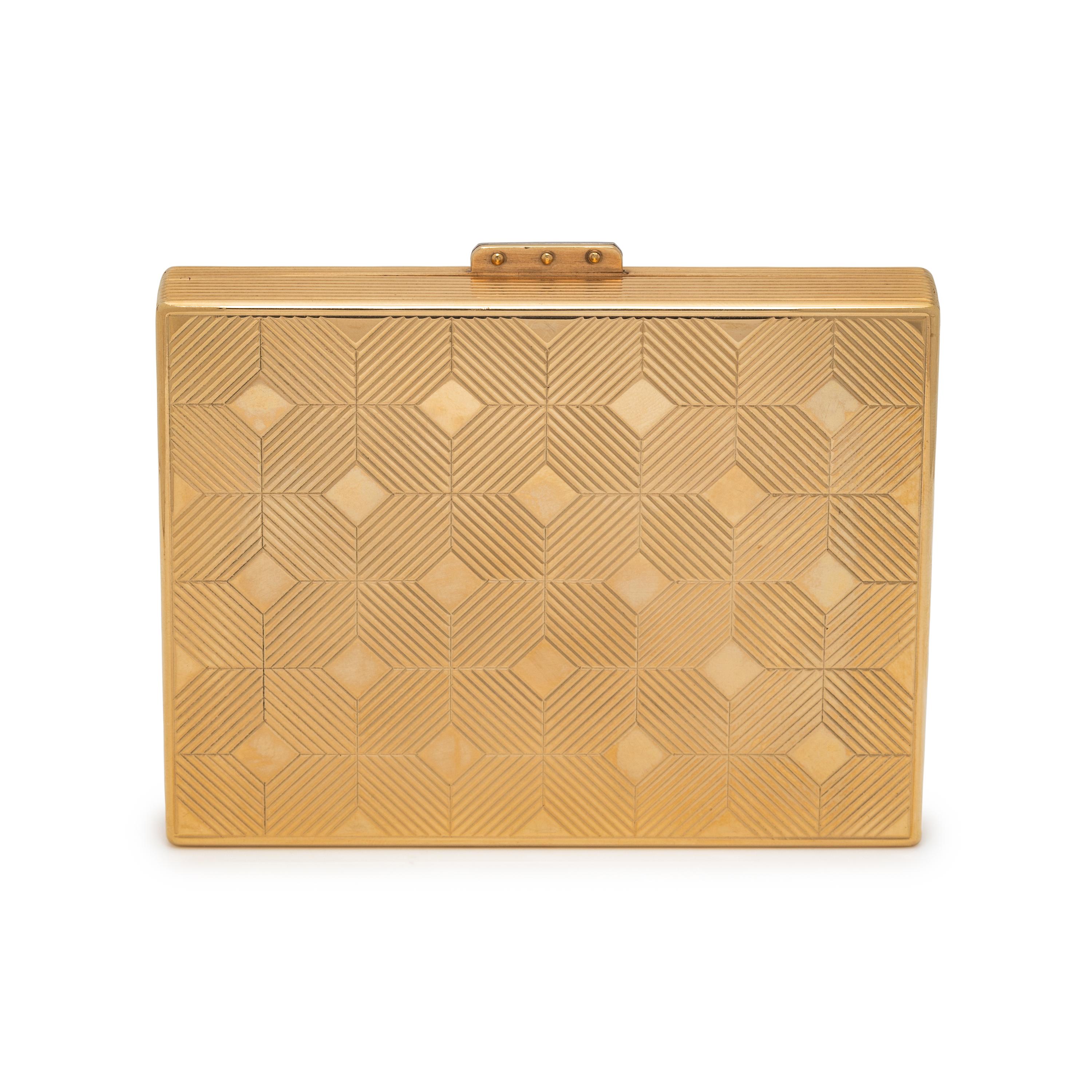CARTIER, RETRO, YELLOW GOLD COMPACT