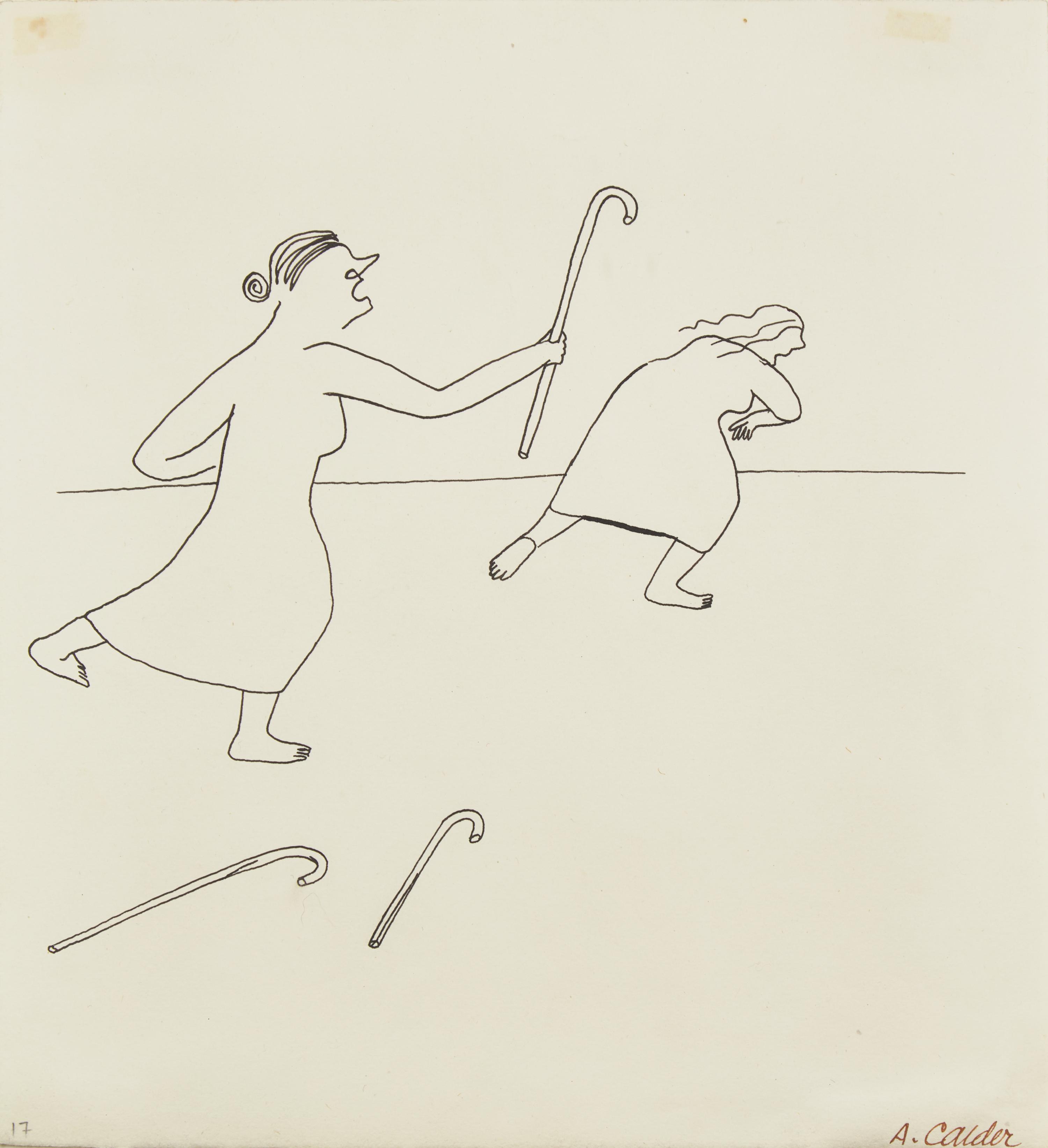 "A famous old lady had three sticks...", 1944