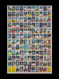 A Complete Set of 1985 Topps Baseball Cards in Six Uncut Sheets Featuring Mark McGwire, Roger Clemens and Kirby Puckett Rookie Cards