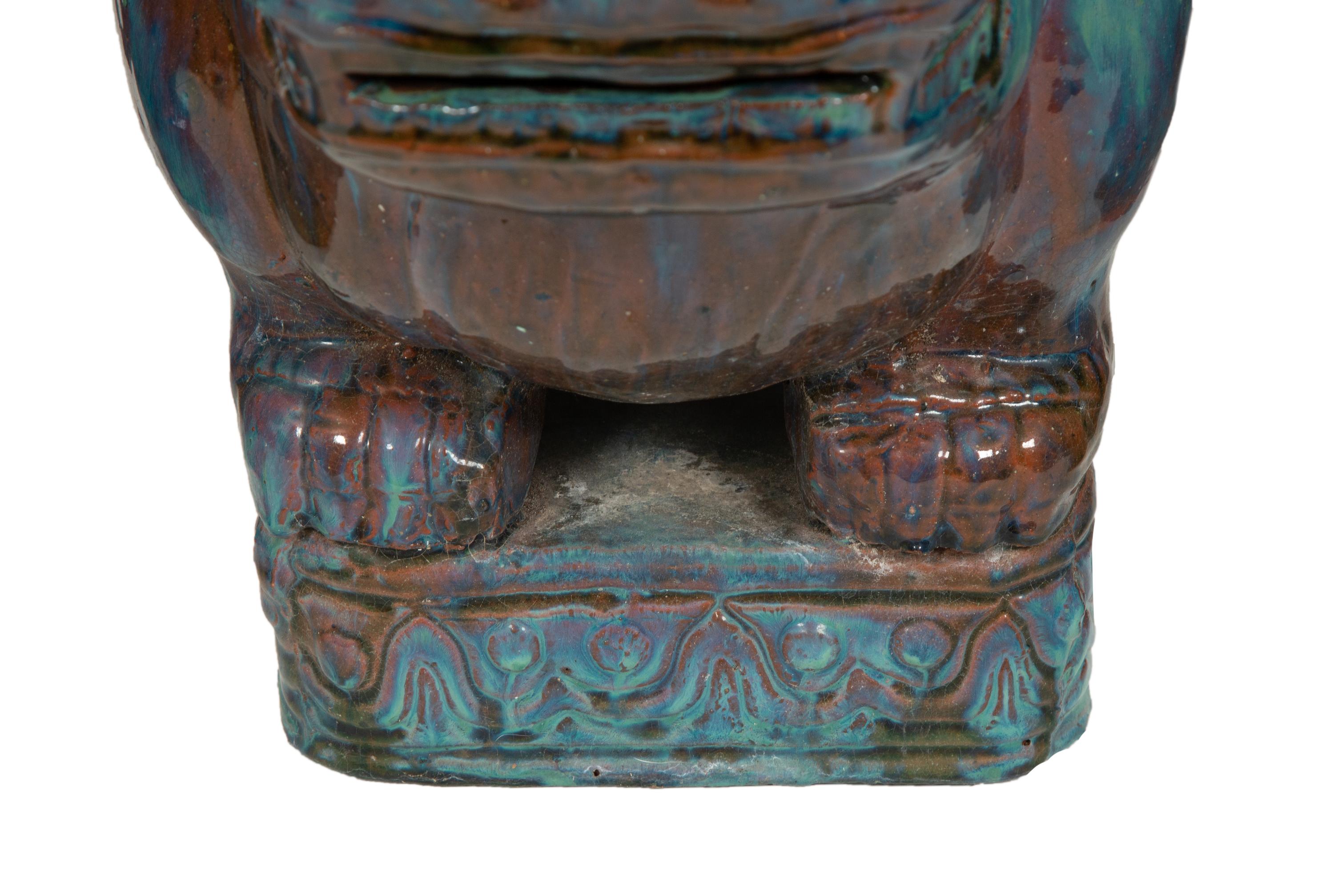 A Group of Italian Teal Glazed Terracotta Articles