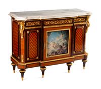 A Louis XVI Style Gilt-Bronze-Mounted Parquetry Meuble d'Appui
