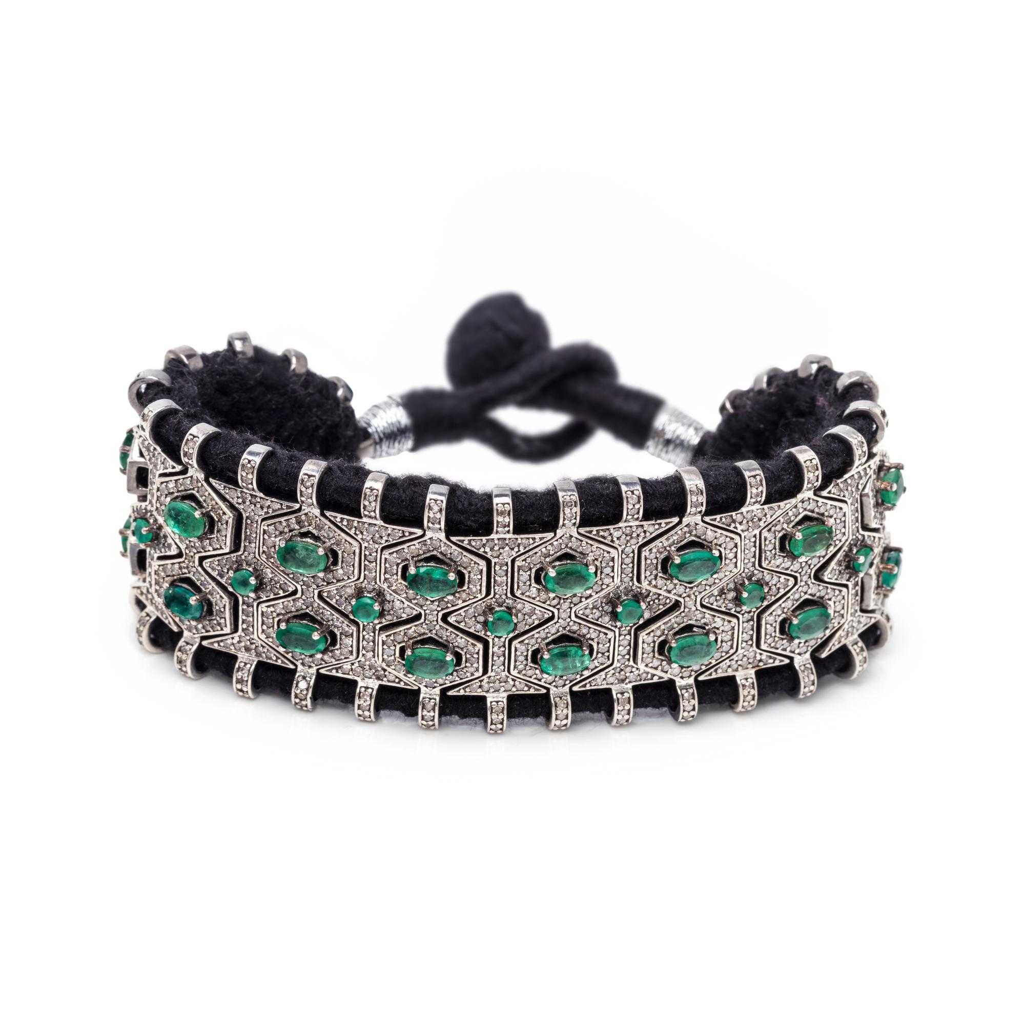 EMERALD AND DIAMOND BRACELET