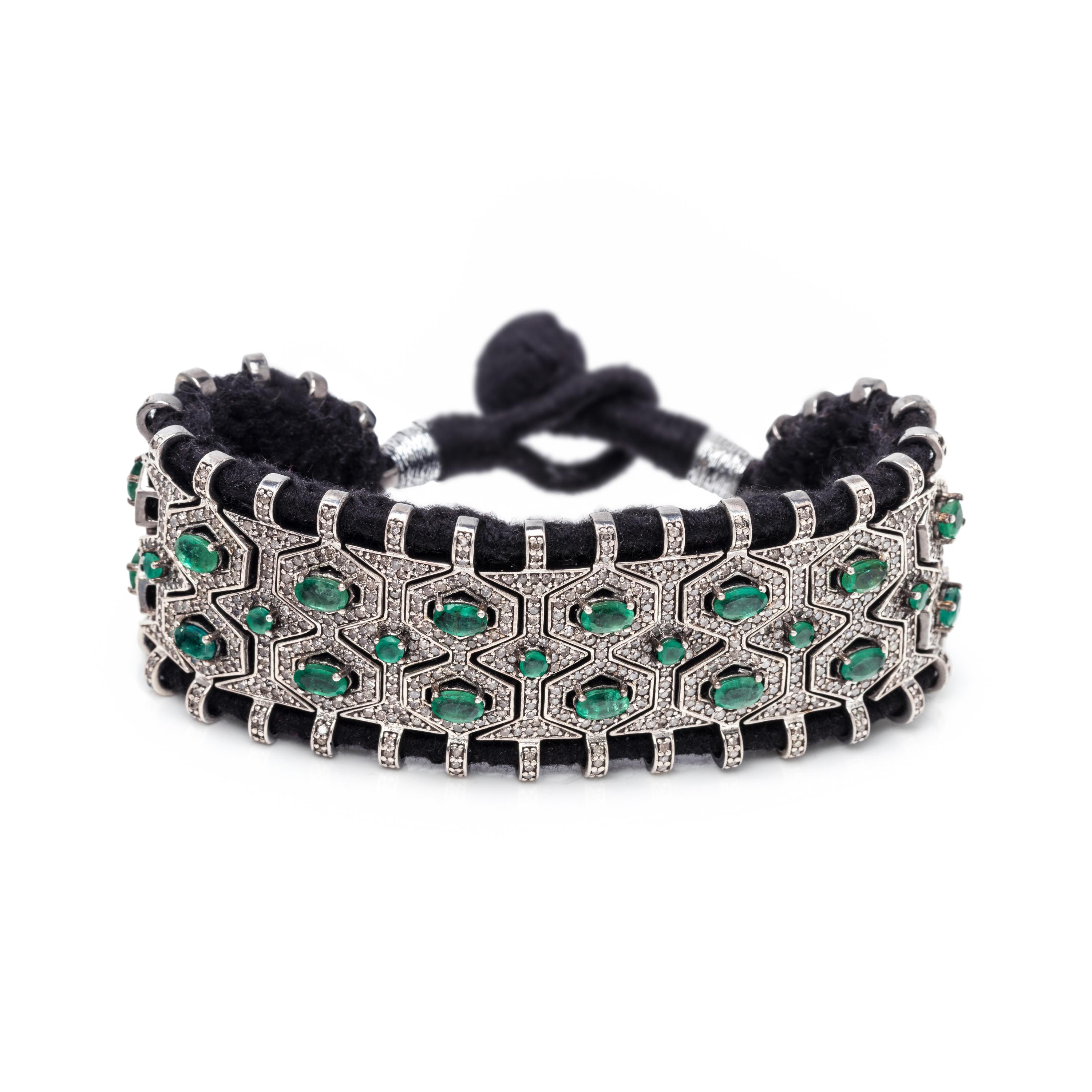 EMERALD AND DIAMOND BRACELET