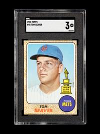 A Group of Tom Seaver Topps Baseball Cards Including 1967 Rookie Card No. 581 (SGC 3 VG),