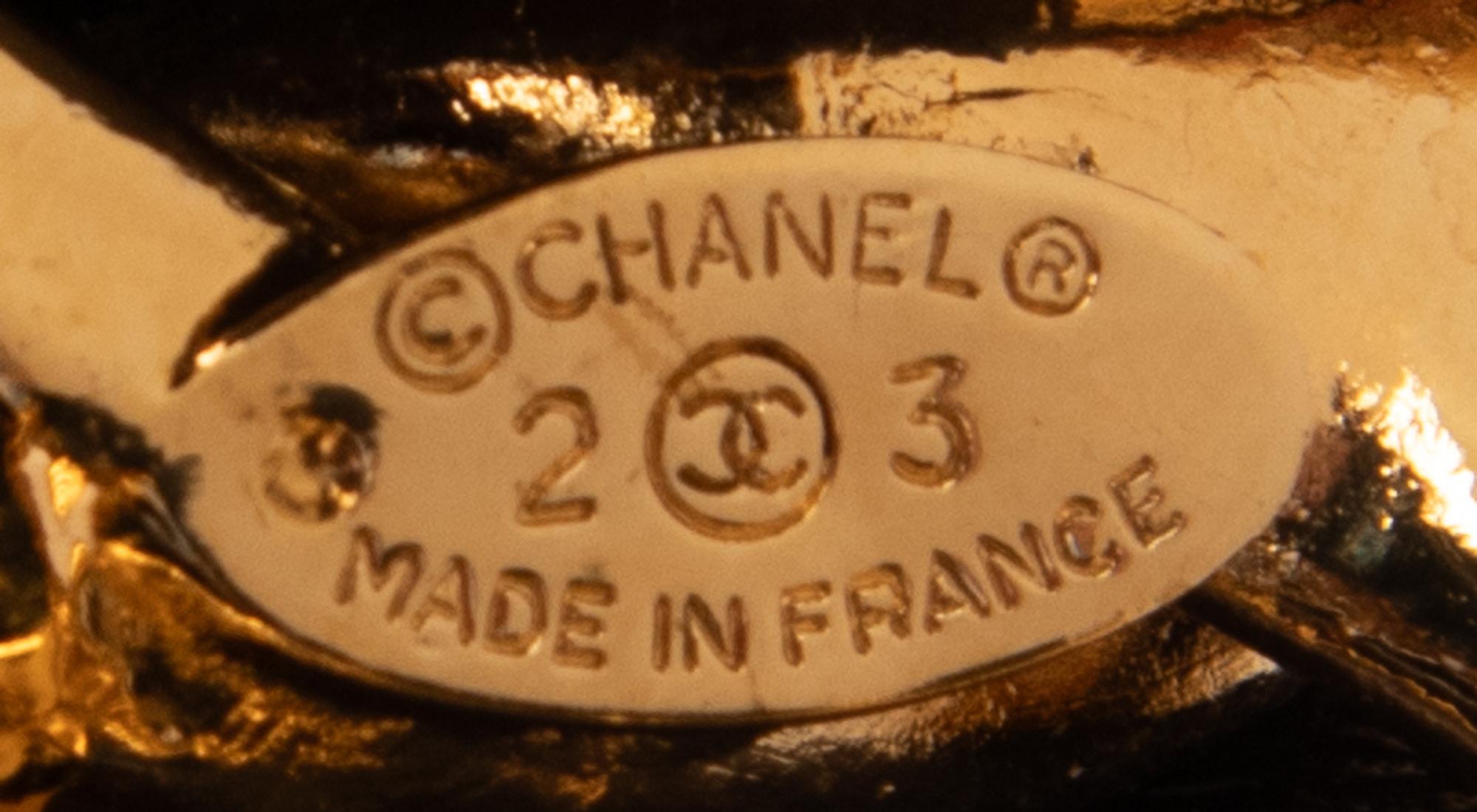 Chanel, Interwoven Leather-Metal Chain Cuff Bracelet