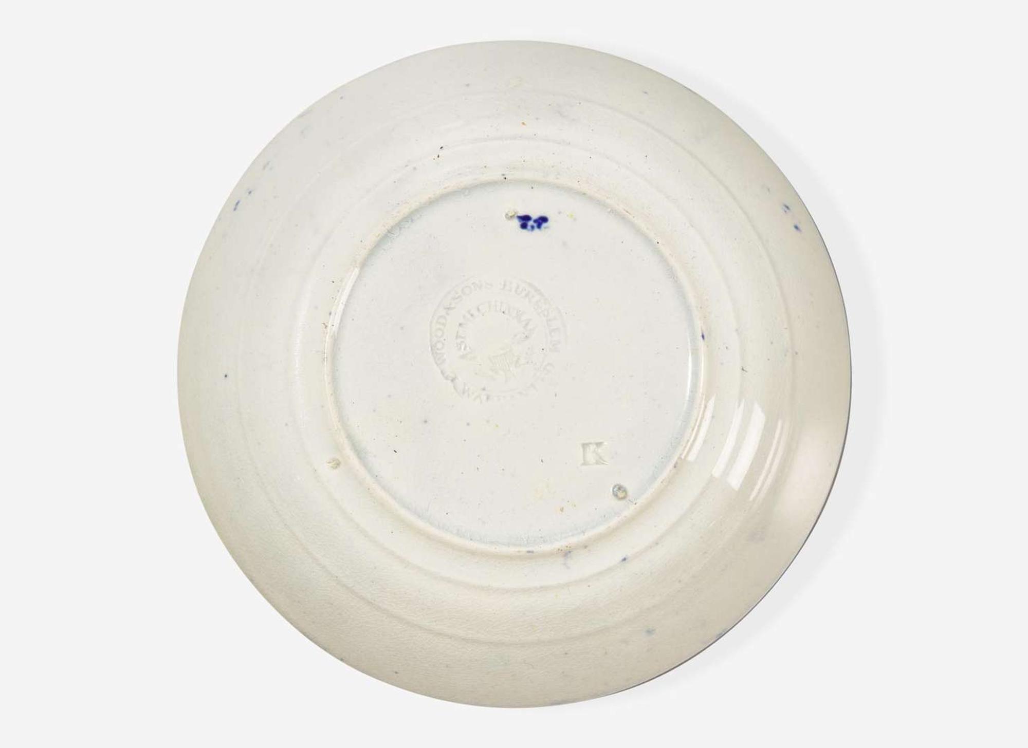 A group of six "Lafayette at the Tomb of Franklin" Staffordshire Historical Blue tablewares, E. Wood & Sons, Burslem, England, and others, first third 19th century