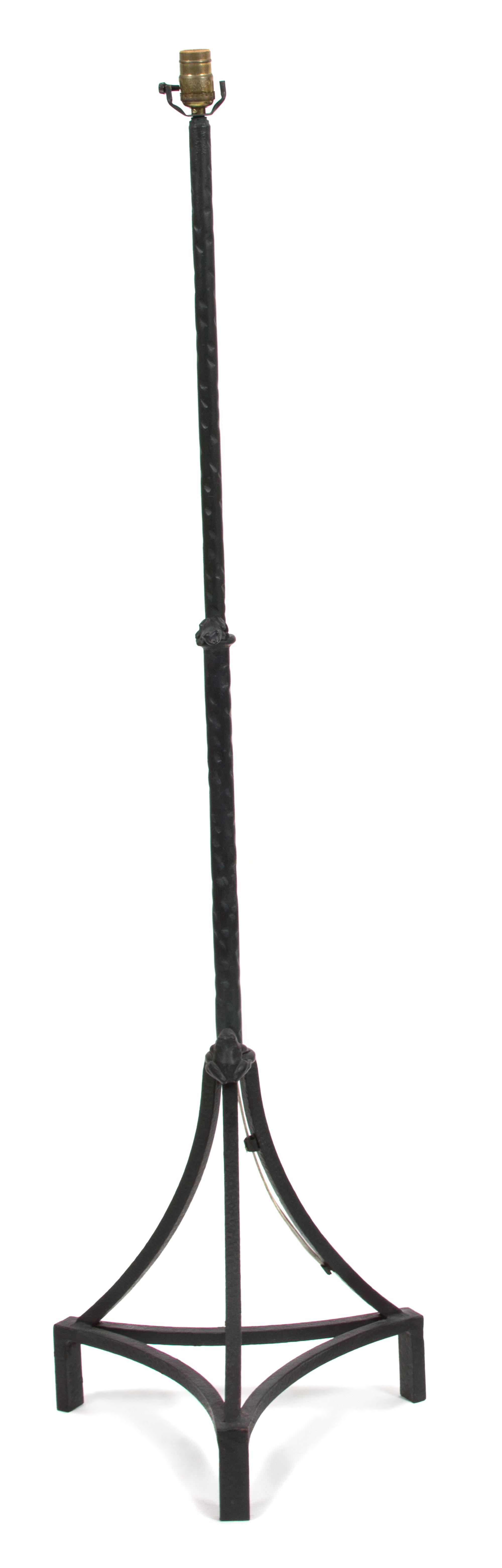 A Patinated Bronze Floor Lamp Height 56 3/4 inches. — 20TH CENTURY