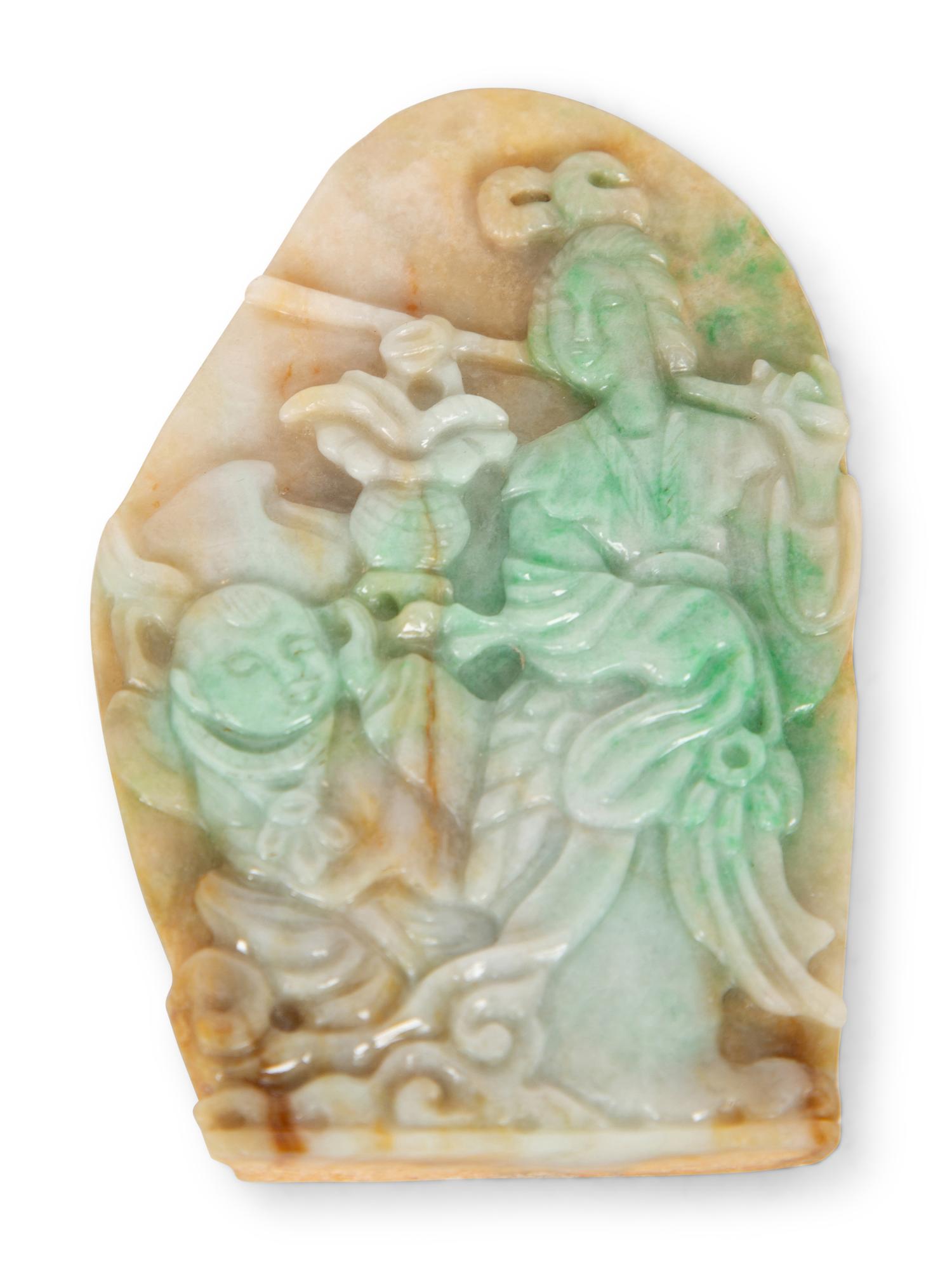 A Collection of Seven Carved Jadeite Figures — 20TH CENTURY