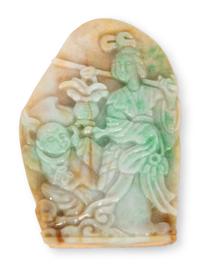A Collection of Seven Carved Jadeite Figures — 20TH CENTURY