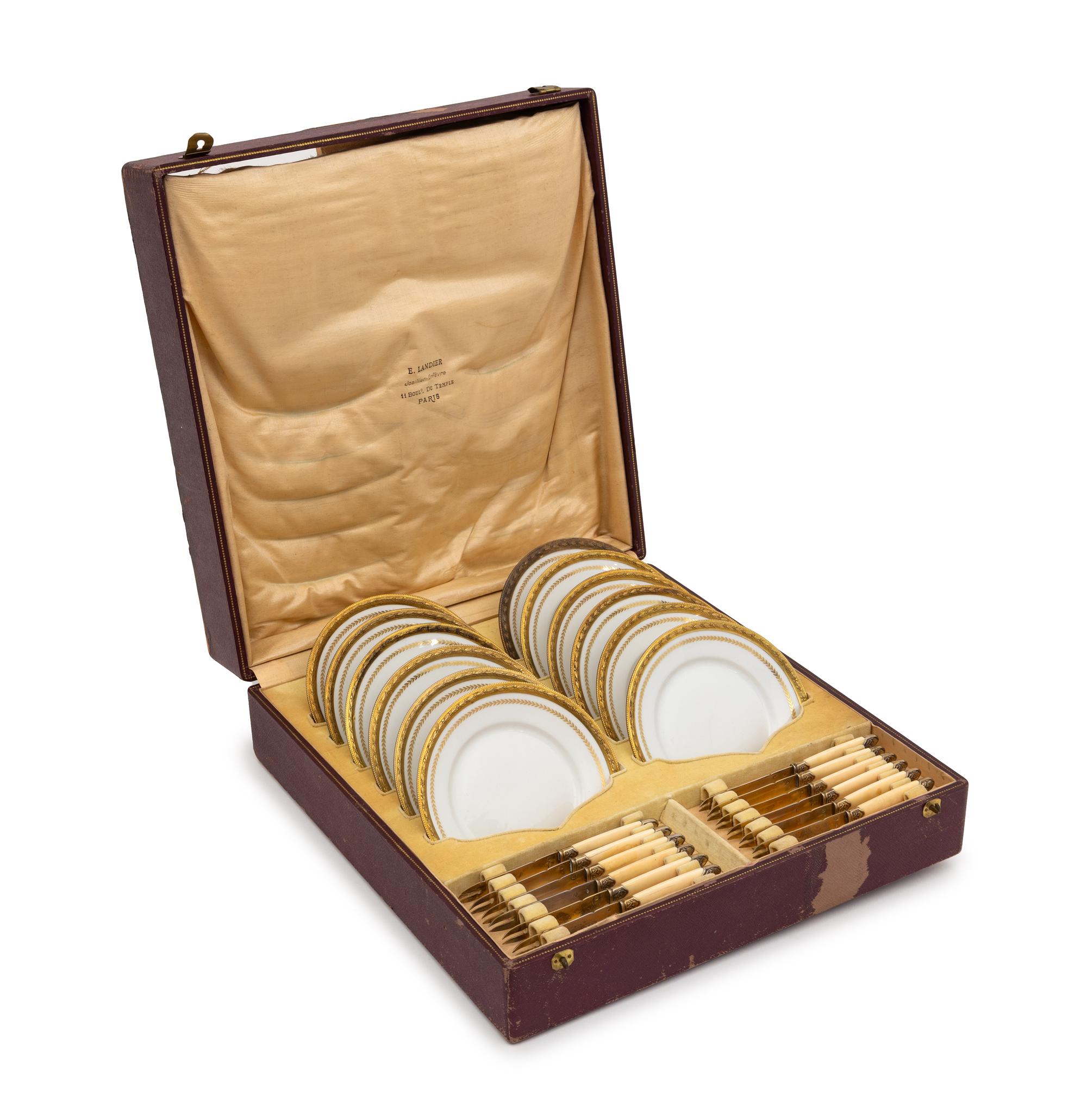 A French Silver-Gilt Dessert Service